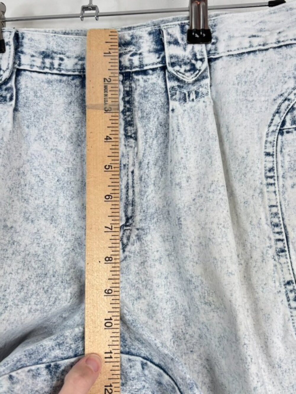 Vintage 90s Lee Mom Denim Shorts 27 Acid Wash High Rise Pleat Jorts Retro Grunge - Picture 10 of 10